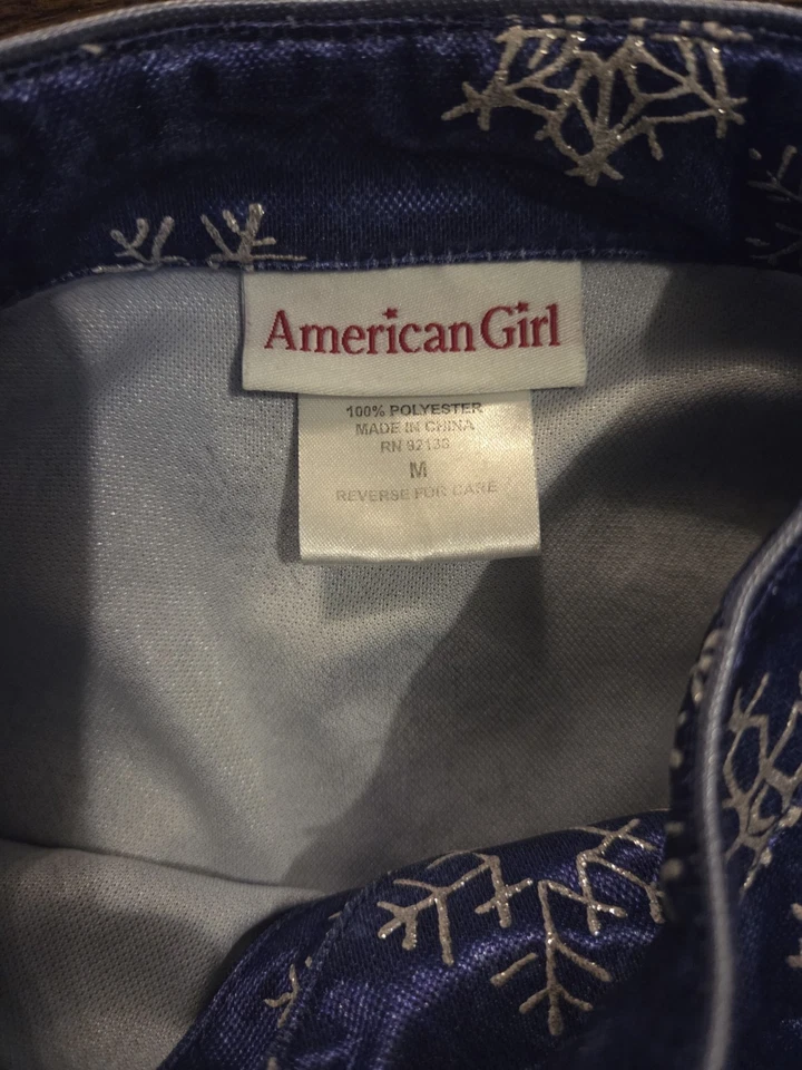 Raro conjunto de pijama copo de nieve púrpura American Girl talla mediana Foto 4 de 4