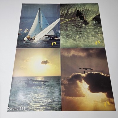 4 Vtg 1970s Hangten Mead Hytone Portfolio Folders Pocket Sailing Catalina Ocean