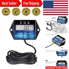 Digital Small Engine Hour Meter & Tachometer with Maintenance Reminders - HM011F