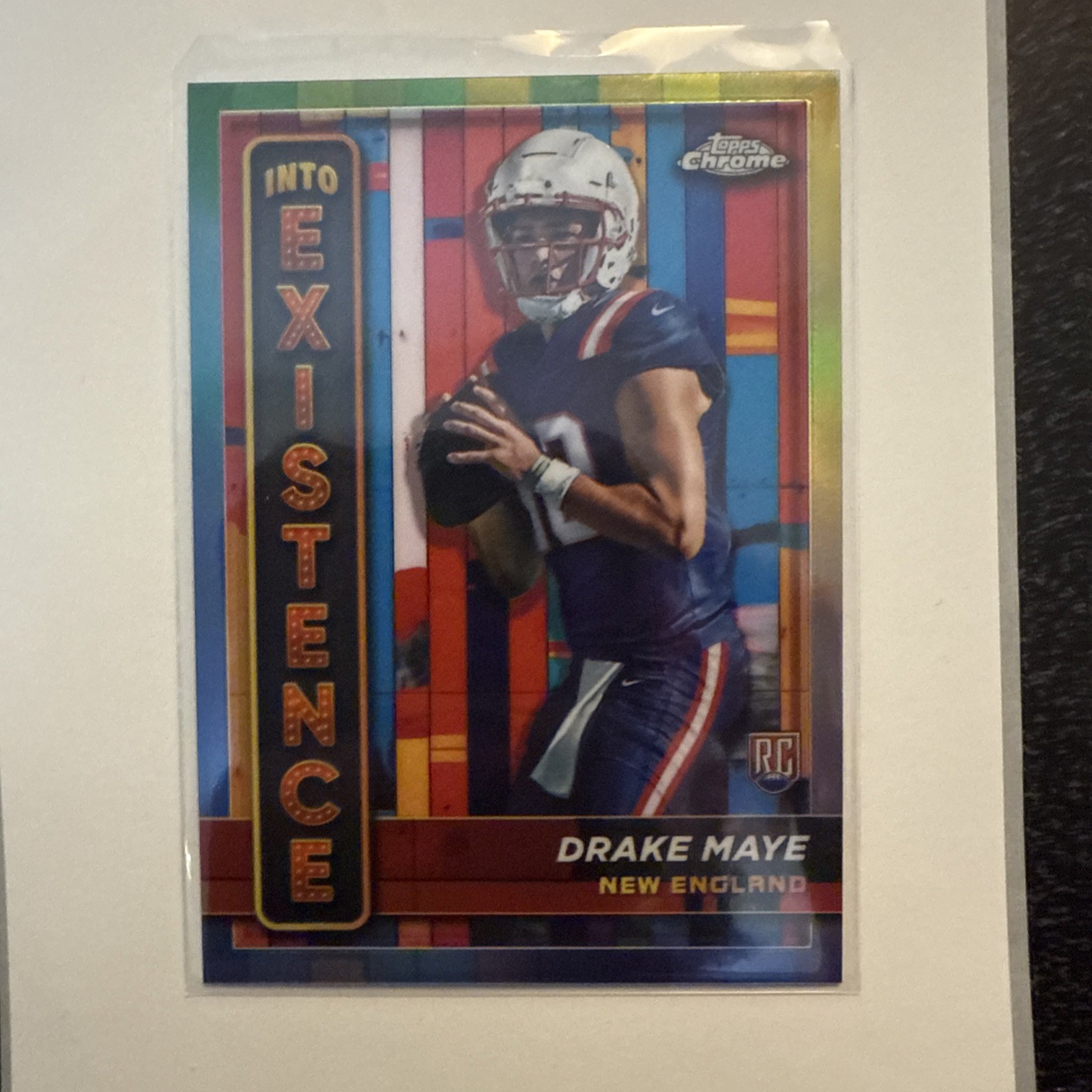 2024 Topps Chrome Drake Maye RC Into Existence Case Hit SSP Patriots UNC