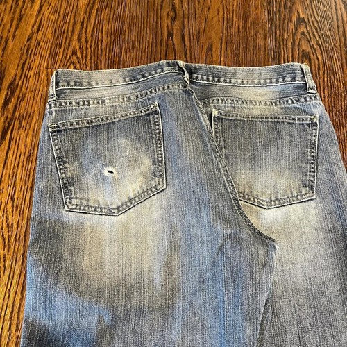 vintage 2000s baggy wide leg faded stonewash apt. 9 jeans - Picture 6 of 8