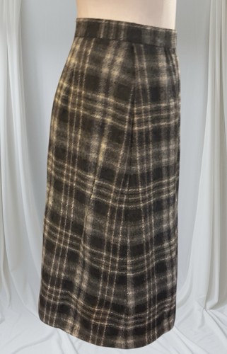 Gonna a matita vintage Cobblestones For The Limited grigia a quadri taglia 9 100% lana * - Foto 4 di 6