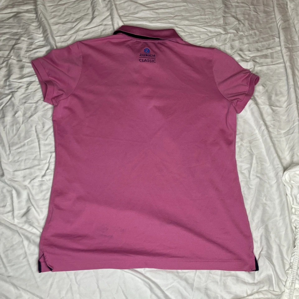 Ralph Lauren 高尔夫女式定制高尔夫合身 Polo 衫粉色中号苏黎世 — 第 4/4 张图片