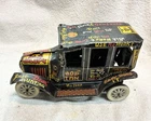 Vintage Marx Old Jalopy Tin Wind Up Car For Parts Or Restore Not Working
