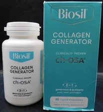 Lot Of 2 Biosil Collagen Generator Ch-osa 30 Caps Ea Exp: 4/26 New & Sealed