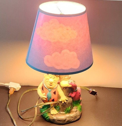 Flintstones Fred & Dino table Lamp. Working, Rare, Vintage Hannah Barbera 1982 - Picture 3 of 23