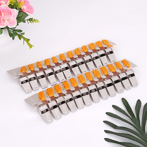 12 Pcs Whistle with Lanyard Emergency Survival Whistles Game for Camping - Imagen 12 de 12