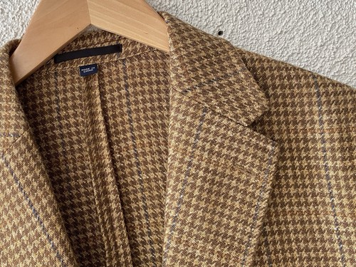 J. CREW braunes CROSBY CLASSIC FIT LEINENMISCHUNG HAHNENTRITT TWEED JACKE 38R - Bild 4 von 9