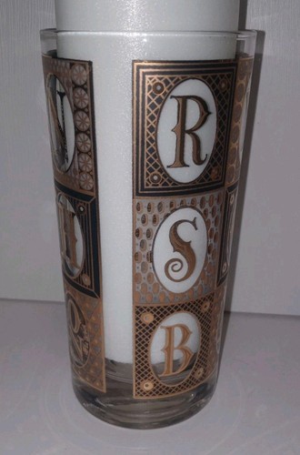 4 RARE Vintage GEORGE BRIARD Rye-Gin/Scotch/Bourbon, Black & Gold SIGNED Glasses - Picture 10 of 14