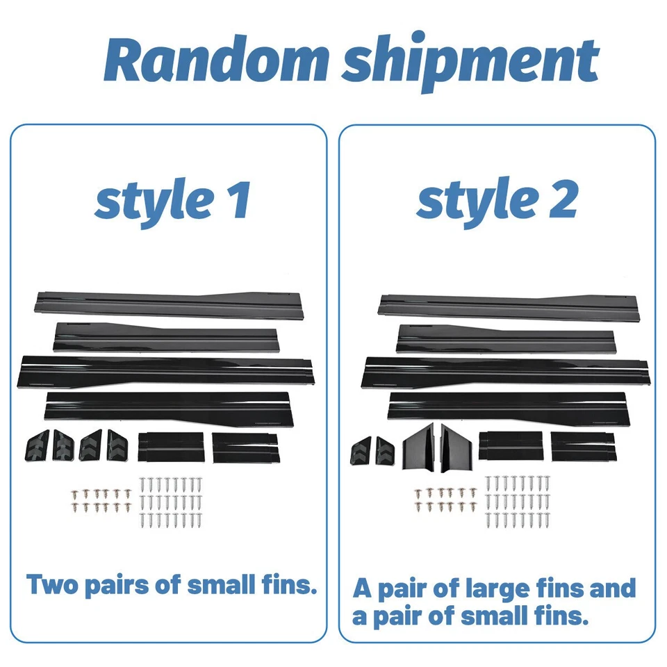 Gloss Black Side Skirts Extension Splitter Rocker Panel For Lexus IS ES 250 350 - Image 3 of 4
