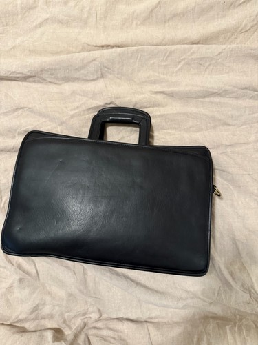 JACK GEORGES Leather Briefcase Black Executive Retail $395 *has small initials* - Bild 5 von 12