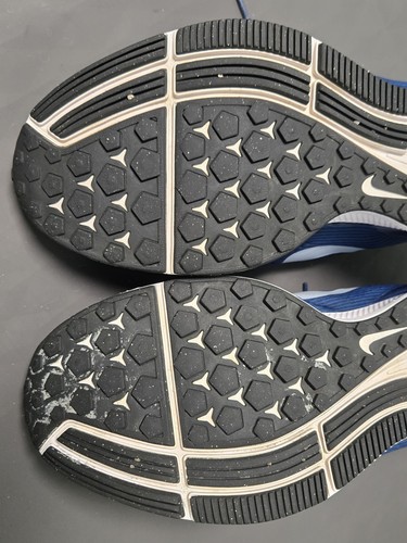 Nike Zoom Pegasus 34 Mens 12 Running Shoes Blue White 880555 Cross Country Track - Picture 18 of 20