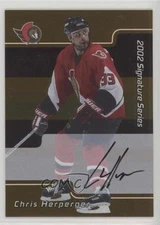 2001-02 ITG Be A Player Signature Series Gold Auto Chris Herperger #119 Auto