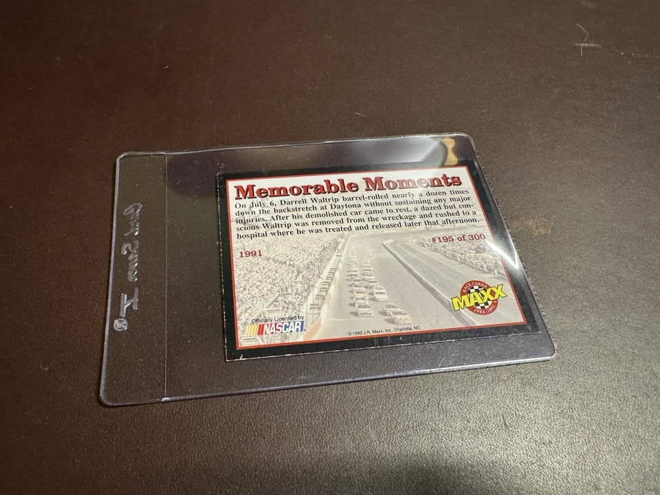 SIGNED Darrell Waltrip Memorable Moments MAXX Race Card 1991 NASCAR - Image 4 of 4