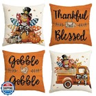AVOIN colorlife Thanksgiving Gobble Turkey Harvest Throw Pillow Covers, 20 x 