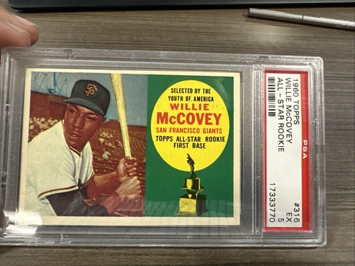 1960 TOPPS WILLIE McCOVEY #316 Rookie Card PSA 5 Giants