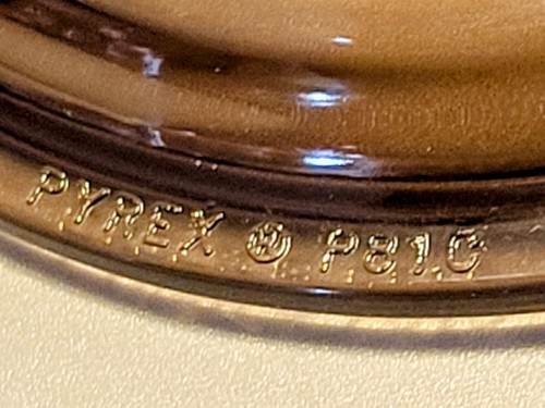 Pyrex Corning Ware Visions P81C Amber Brown Replacement Glass Lid/s 6 in ~ - Picture 3 of 5