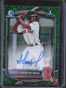 2025 Bowman Chrome Franklin Arias CPA-FA 1st Green Grass Refractor Auto /99