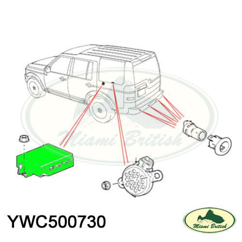 LAND ROVER MODULE PARKING AID SYSTEM DISTANCE CONTROL RR SPORT LR3 YWC500730 OEM - Bild 2 von 2