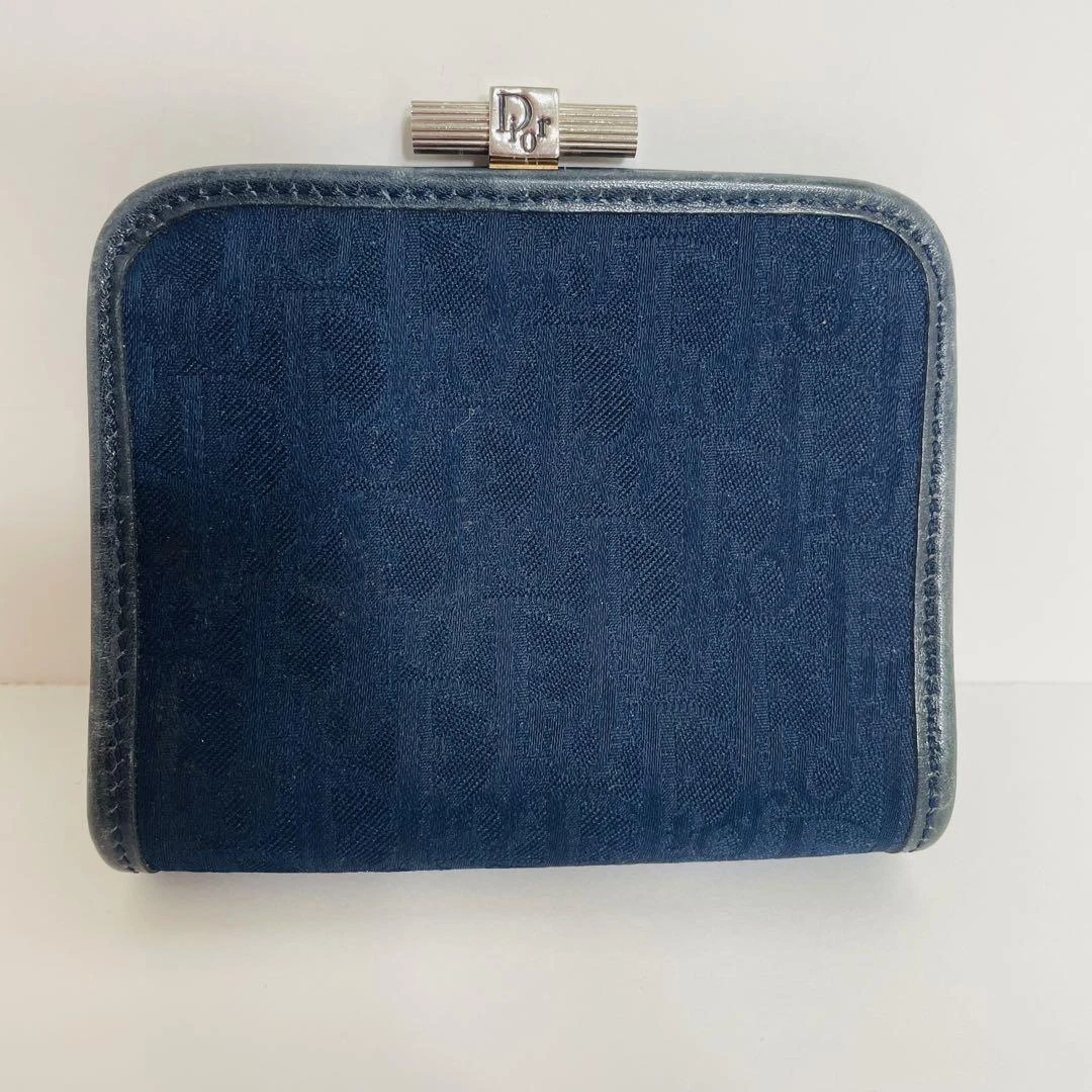 Porte monnaie Christian Dior trott,9 pouces bleu