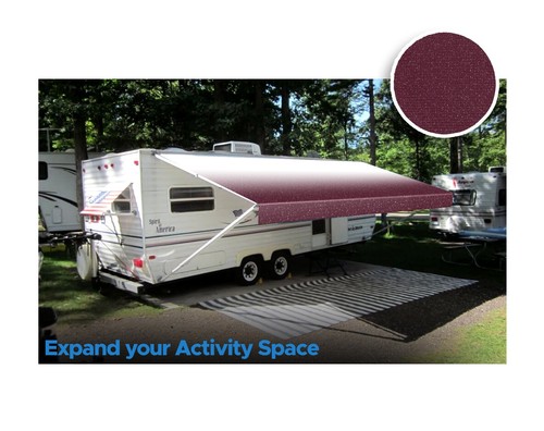 SunWave RV Awning Replacement Fabric 19' (Actual Width 18'2") Burgundy Fade - Bild 6 von 8