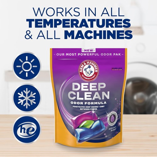 ARM & HAMMER Deep Clean Odor Formula Laundry Detergent Power Paks, 44 ct. - Picture 5 of 10