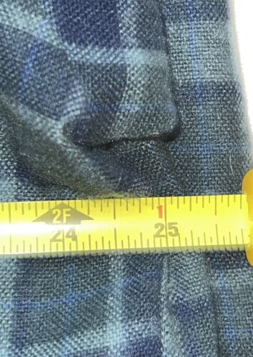 Mens Blue Flannel Plaid Button Up Long Sleeve 2 Flap Pocket XXLarge Backpacker - Picture 8 of 13