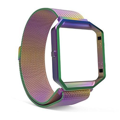 Stainless Steel Milanese Magnetic Wristband Strap +Metal Frame For Fitbit Blaze - Picture 16 of 16
