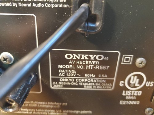 ONKYO HT-R557 HDMI 5.1 Channel 780W Surround Sound AV Receiver - Picture 8 of 8