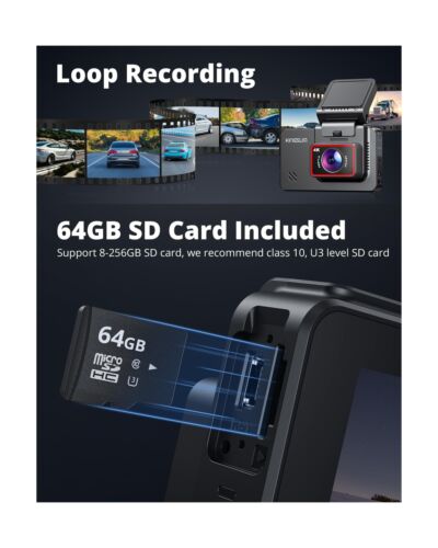 Dash Cam Front and Rear 4K, Car Dash Camera for Cars with Free 64GB ... - Picture 5 of 8