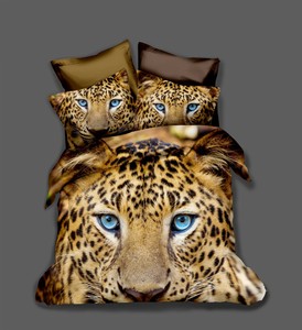 3d Leopard Print Quilt Cover Set Bedding Duvet Cover Single Queen