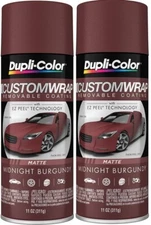 2 Dupli-Color CWRC8117 Custom Wrap Matte Removable Auto Paint  Midnight Burgundy