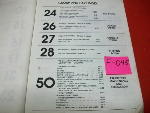 VINTAGE OEM FACTORY ISSUED 1981 FORD CAR SHOP MANUAL POWERTRAIN-ENGINE,TRANS #2 - Picture 3 of 5