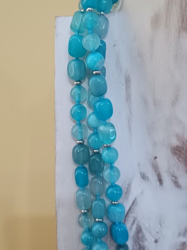 Lola Rose necklace Momo Necklace Caribbean Blue Montana Agate 80in rrp £95 - Picture 4 of 14
