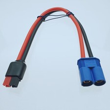 EC8 Male to 2-Pole DC Power 45A Connector 10AWG 4~40" Cable for Ebike Battery