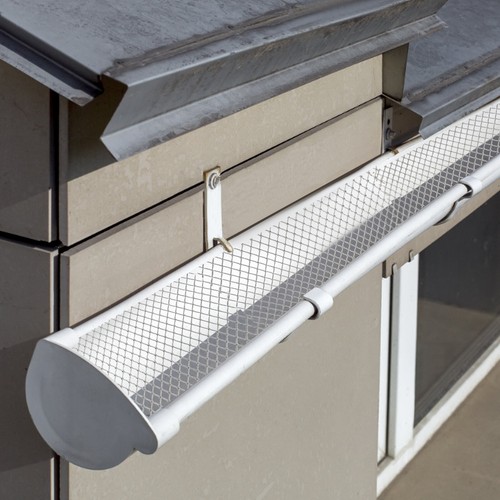 Aluminum Gutter Guard 6Inch Wide 50Ft Length Cover Mesh Leaf Debris Protection - Picture 12 of 14
