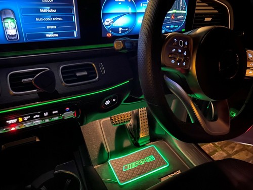 fits AMG MERCEDES MAT CAR FLOOR LED MAT 2 PCS MOOD AMBIENT LIGHTING - Picture 6 of 11