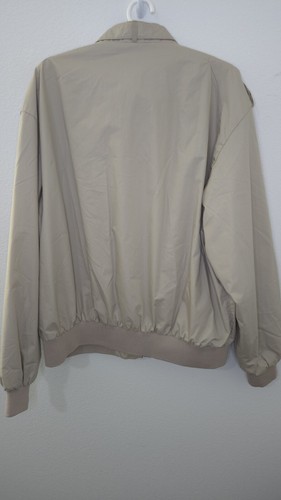 Vintage Members Only Mens XL Tall Tan Light Brown Full Zip Bomber Jacket - Picture 2 of 7