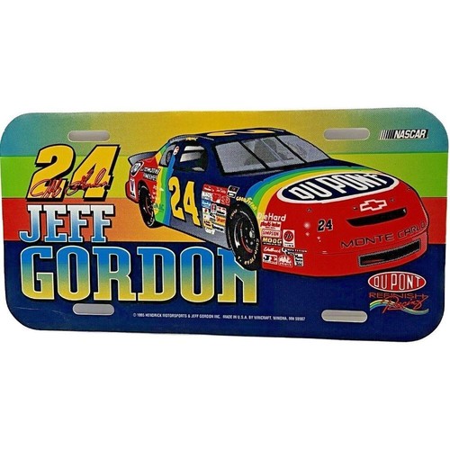 Wincraft Plastic License Plate Jeff Gordon #24 Hendrick Motorsports Nascar 1995