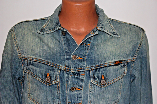 Nudie Jeans Vintage Rust Conny Distressed Denim Jacket Medium - Bild 2 von 11