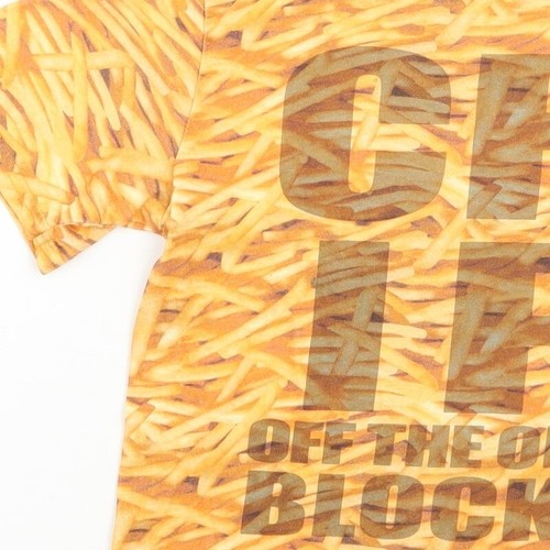 M&Co Girls Orange Batik Cotton blend T-Shirt Size 8-9 Years - Picture 11 of 12