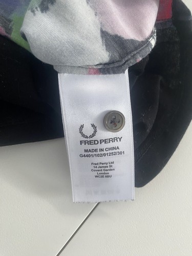 Polo Fred Perry x Amy Molyneaux donna UK 10 pennello misto seta vernice - Foto 12 di 13