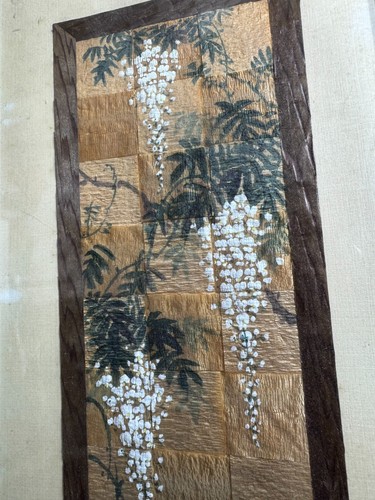 Vintage "Asian Botanical Floral Scene" Painting On Silk - Signed And Framed - Picture 8 of 16