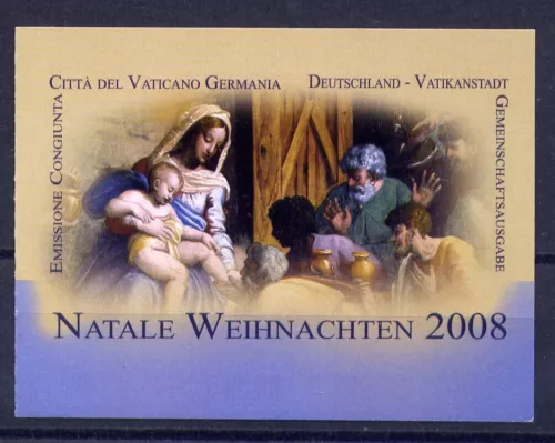 VATICAN Sc#1401a Bklt 2008 Paintings - Nativity by Raphael & Albrecht Durer MNH