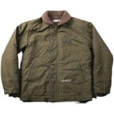 NON STOCK US Navy N-1 Men's Deck Jacket Winter Warm Heavyweight Cotton Army Coat