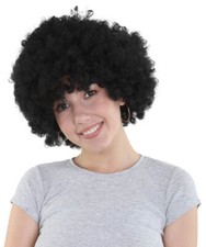 Adult Black Jumbo Super Afro Wig Halloween Cosplay Party Curly Wavy Hair HW-298A