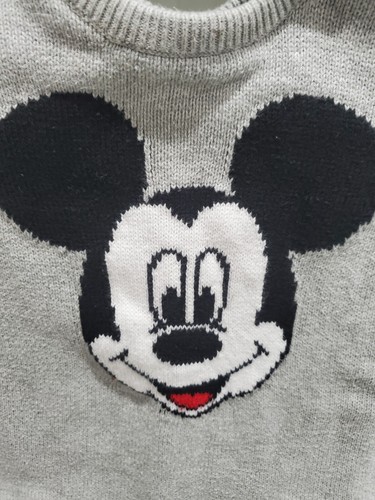 Baby Gap Disney Mickey Mouse One Piece Sweater Knit Button Romper 18-24 Month - Picture 4 of 6