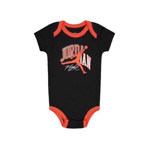 Jordan Set Bebé 6-12M Body Babero Gorro Jumpman Negro Rojo Regalo Original - Foto 6 di 7