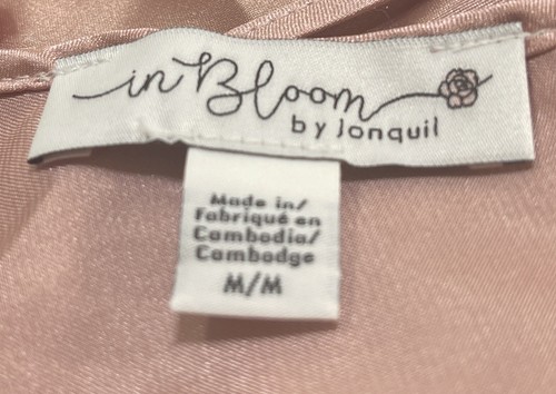 In Bloom by Jonquil Pink Lacey Sheer Camisole Sleepwear Cami Womens Medium - Picture 11 of 17