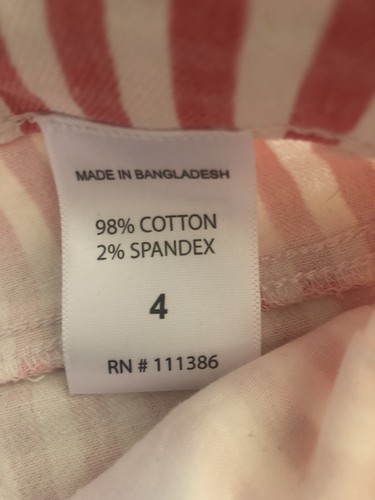 mila rose girls shorts pink stripes size 4 new - Picture 8 of 9
